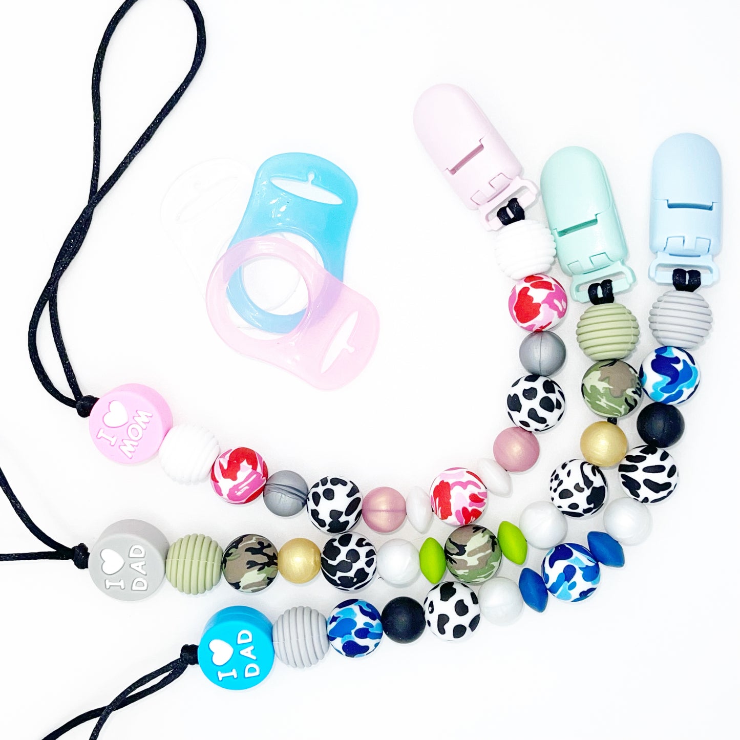 Handmade Pacifier Lanyard Sets