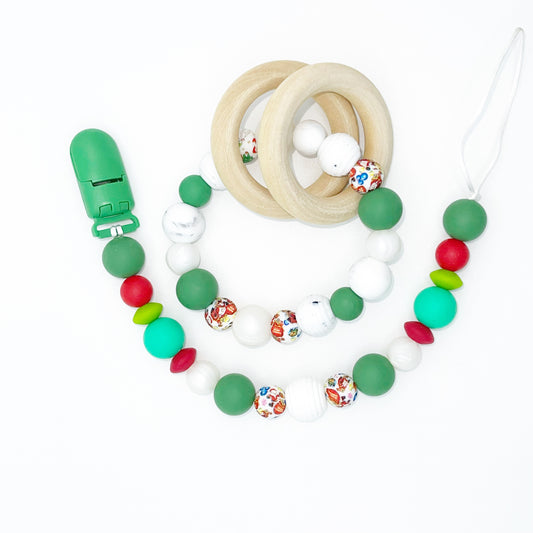 Handmade Pacifier Lanyard & Rattle Sets