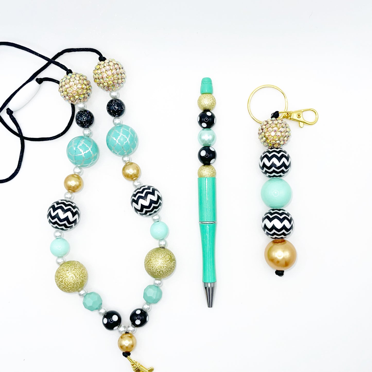 Work Bundle - Mint, Black, and Gold