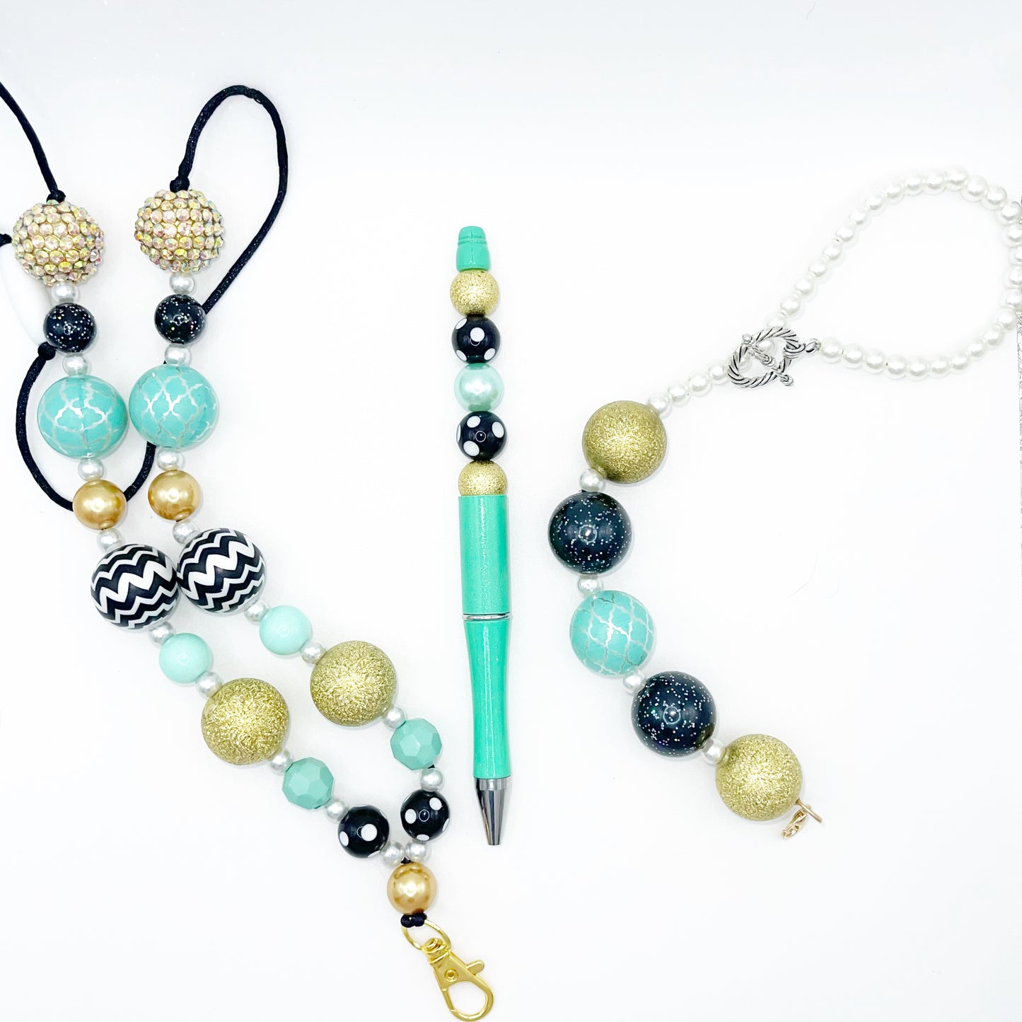Work Bundle - Mint, Black, and Gold